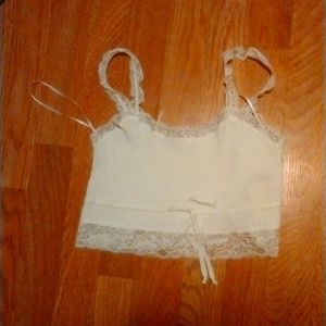 A white crop top shirt
